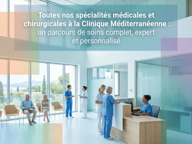 Toutes nos spécialités médicales et chirurgicales à la Clinique Méditerranéenne : un parcours de soins complet, expert et personnalisé